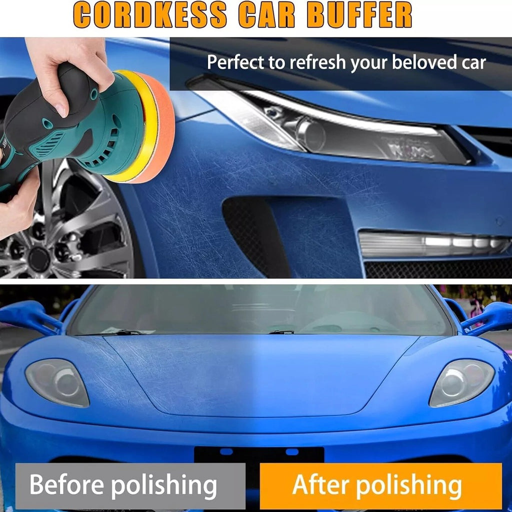 12V Battery Car Polisher Kit Set Cordless Rotary Buffer Polishing Machine Sander